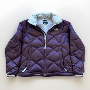 The‎ North Face Jacket Women's S 550 Goose Down Quilted Eggplant Coat Puffer